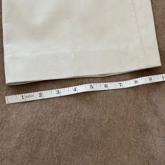 Dana Buchman White Leather pants - size 6 - Picture 13 of 14